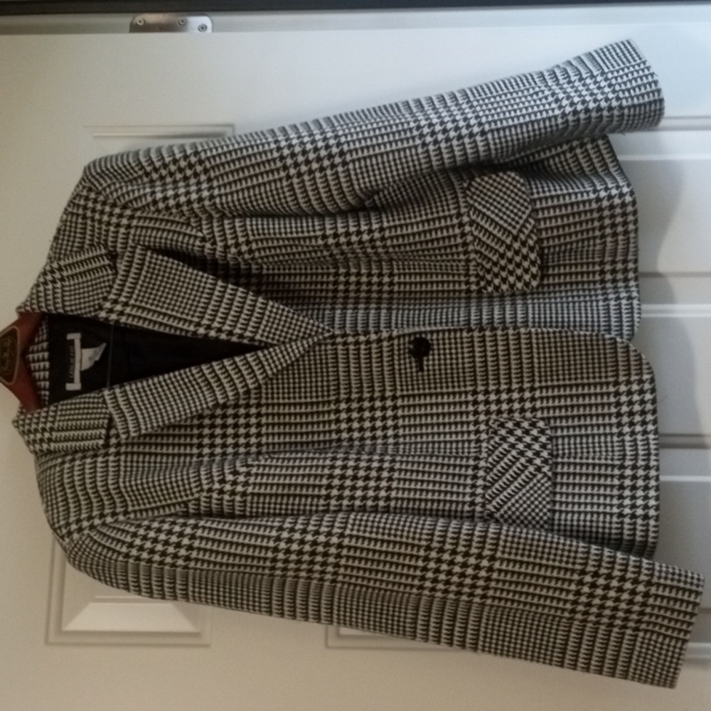 Women's Leslie Fay Houndstooth Jacket Blazer Size 16